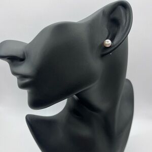 South Sea Natural Pearl Button Earrings
